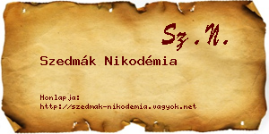 Szedmák Nikodémia névjegykártya